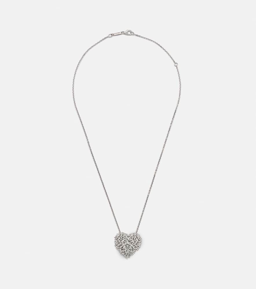 18kt white gold pendant necklace with diamonds