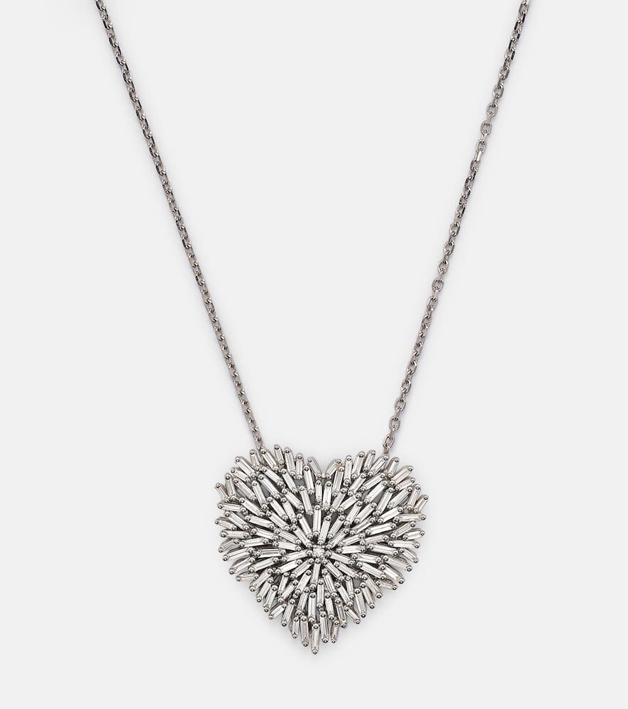 18kt white gold pendant necklace with diamonds