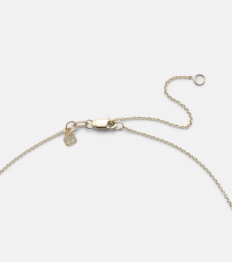 Elephant Tail 14kt gold necklace with diamonds