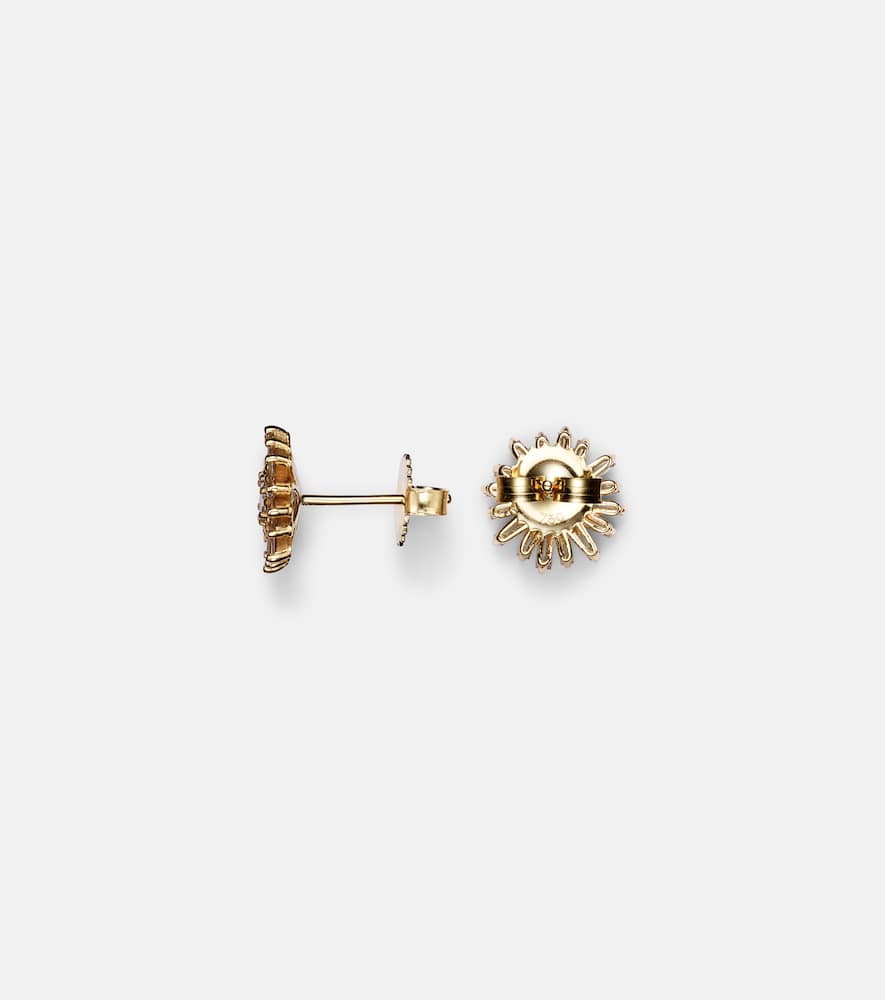 Princess Mini 18kt gold earrings with diamonds