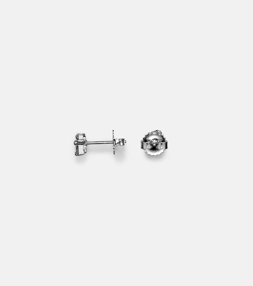 Princess 18kt white gold earrings with diamonds