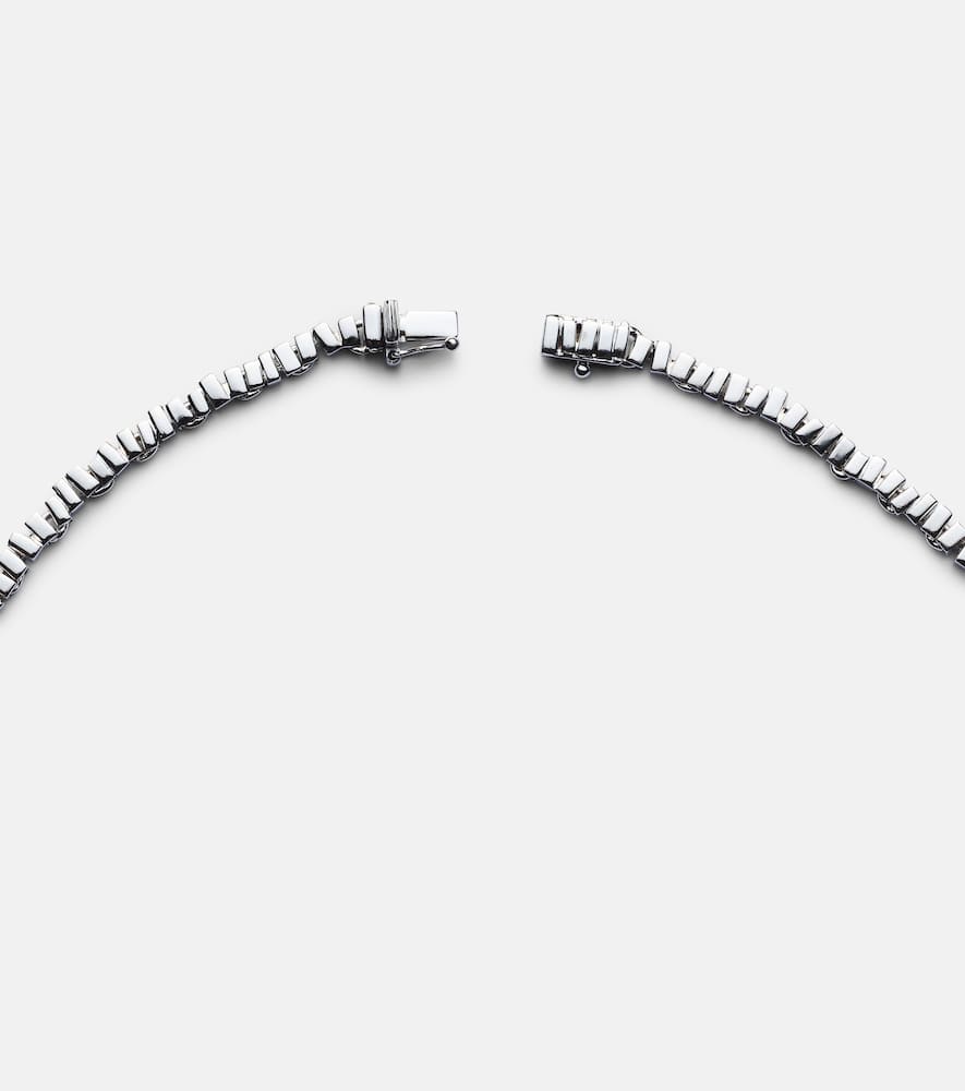 18kt white gold necklace with diamonds