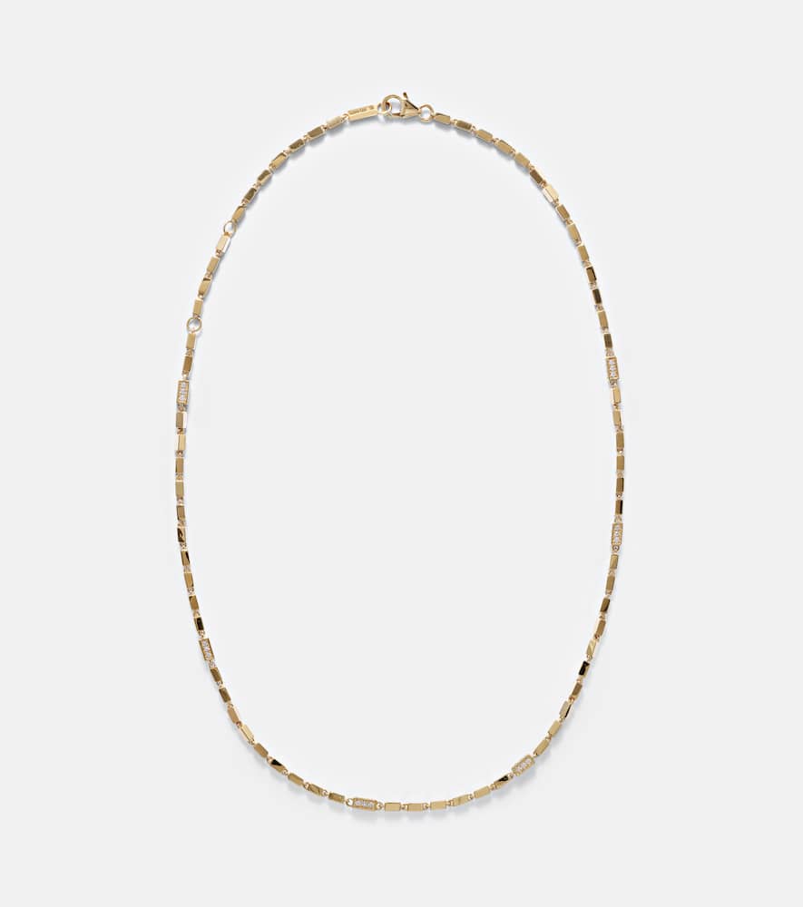 18kt gold necklace with diamonds