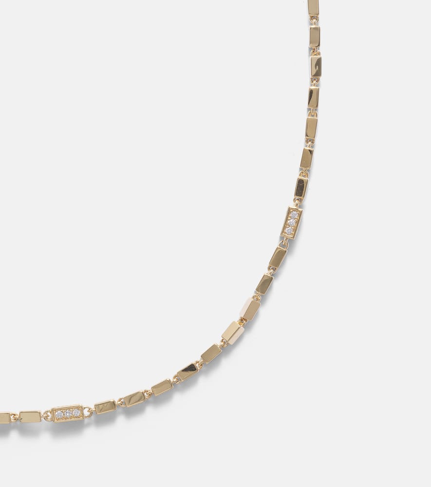 18kt gold necklace with diamonds