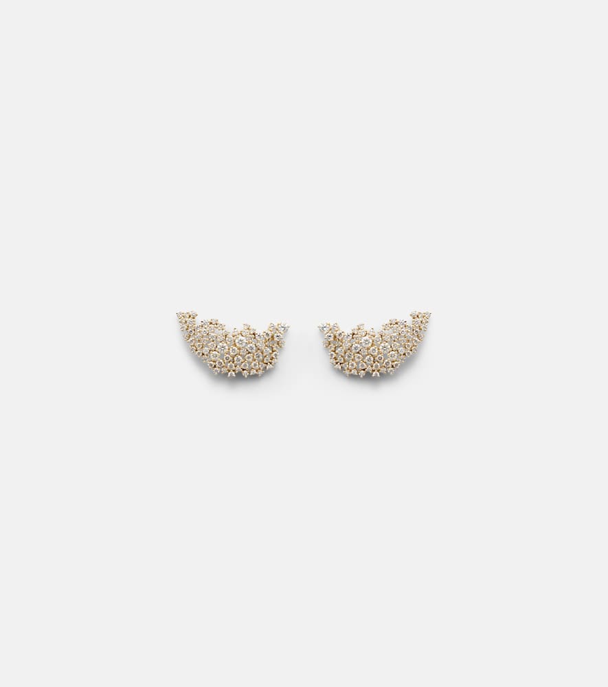 Scatter 18kt gold earrings with diamonds