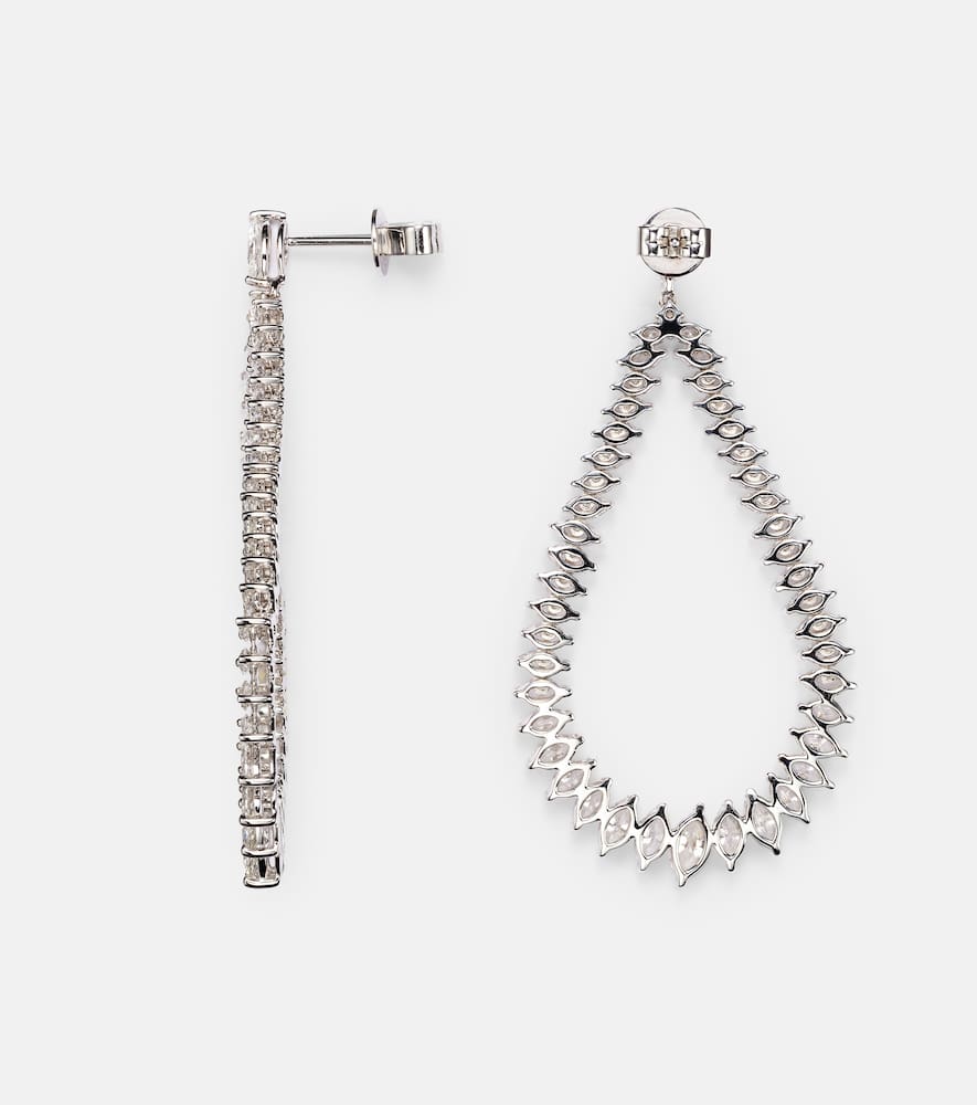 18kt white gold earrings with diamonds