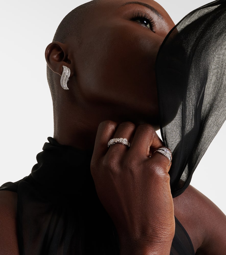 Celeste Small 18kt white gold earrings with diamonds