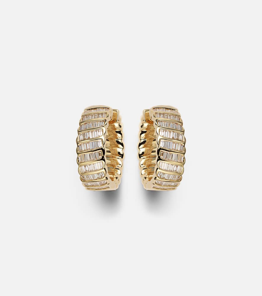 Zoe 18kt gold hoop earrings with diamonds