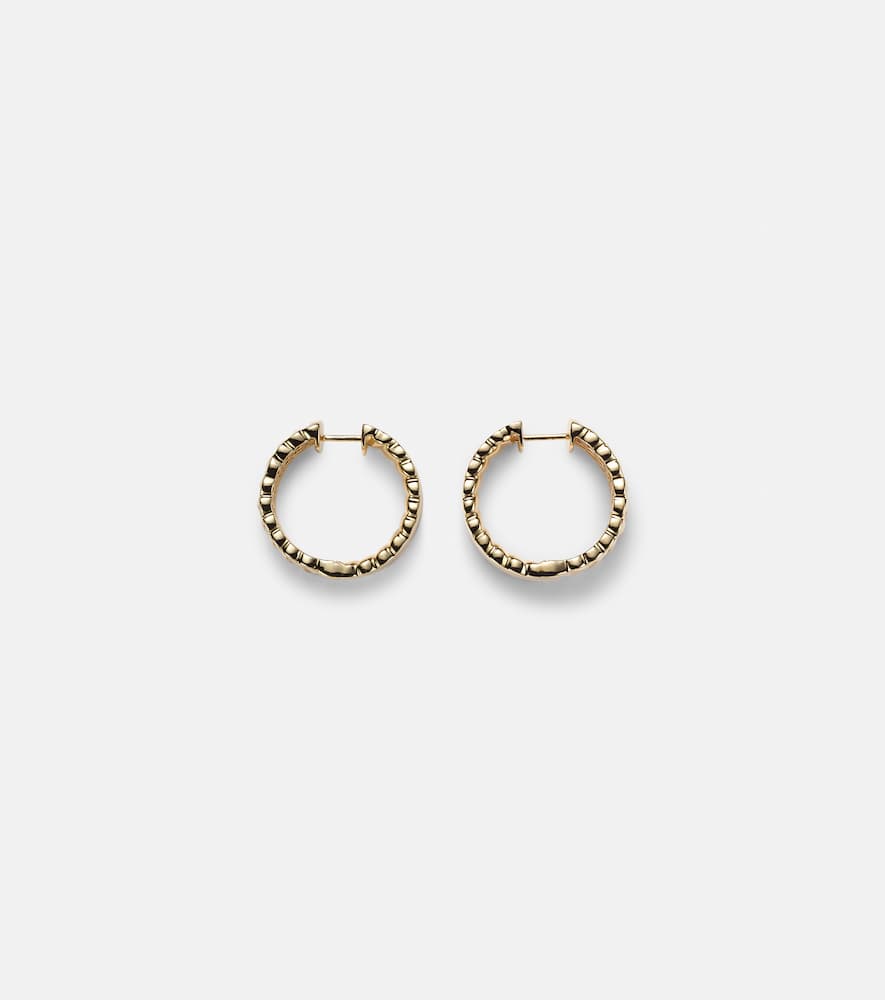 Zoe 18kt gold hoop earrings with diamonds