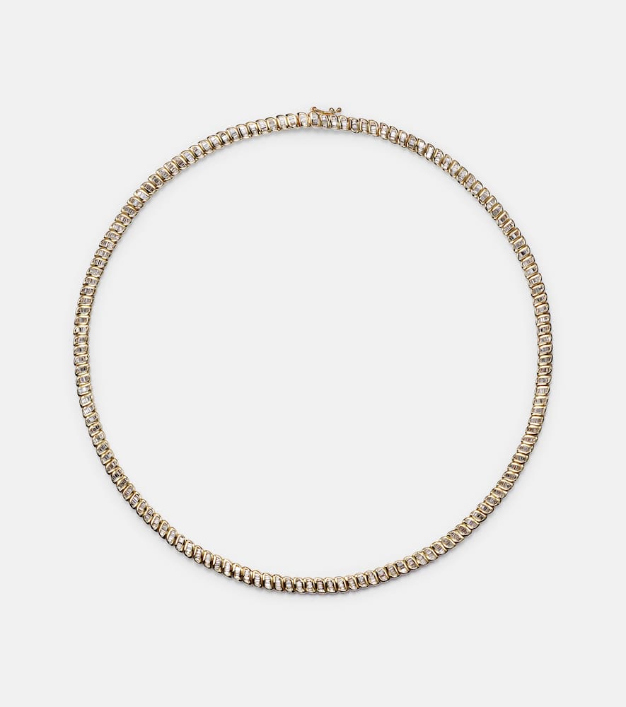 Zoe 18kt gold choker with diamonds