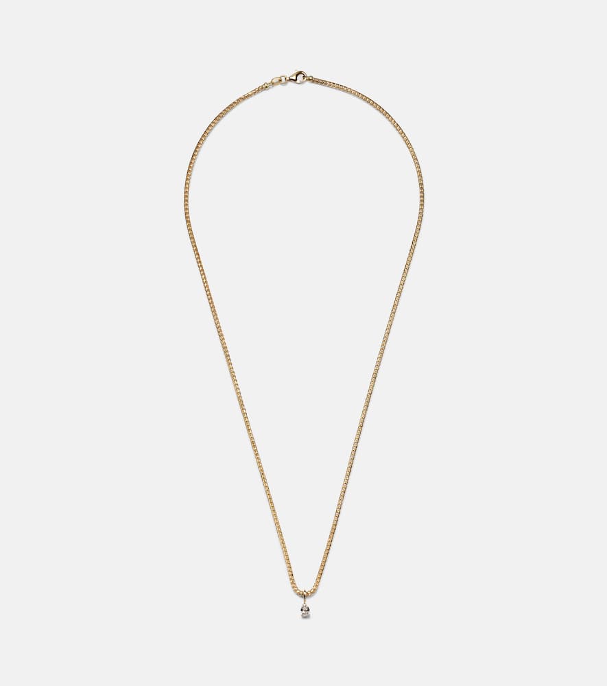 Franco 18kt gold chain necklace with diamond
