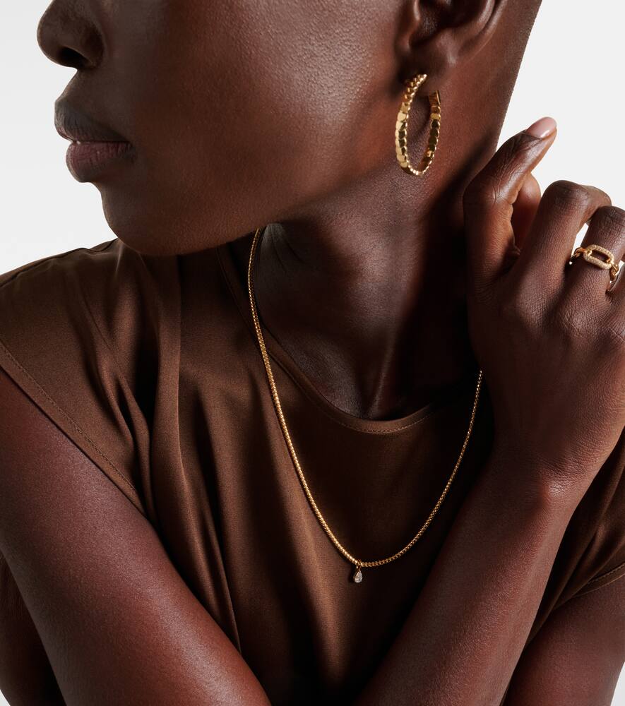 Franco 18kt gold chain necklace with diamond