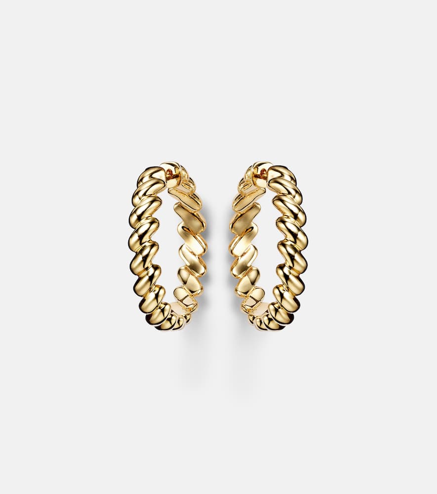 Coil 18kt gold hoop earrings