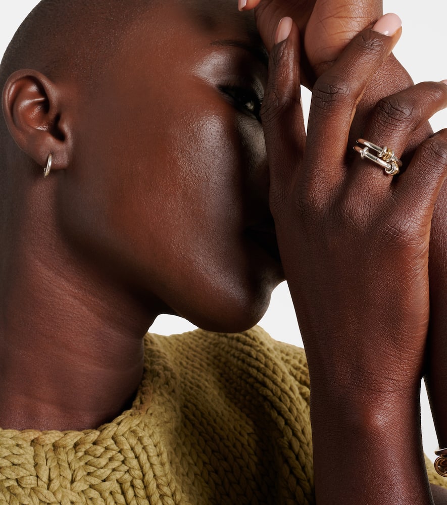 Sirius Versa sterling silver and 18kt gold hoop earrings