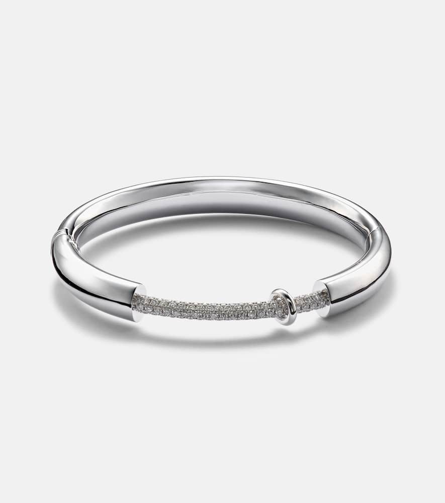 Endless 14kt white gold bracelet with diamonds