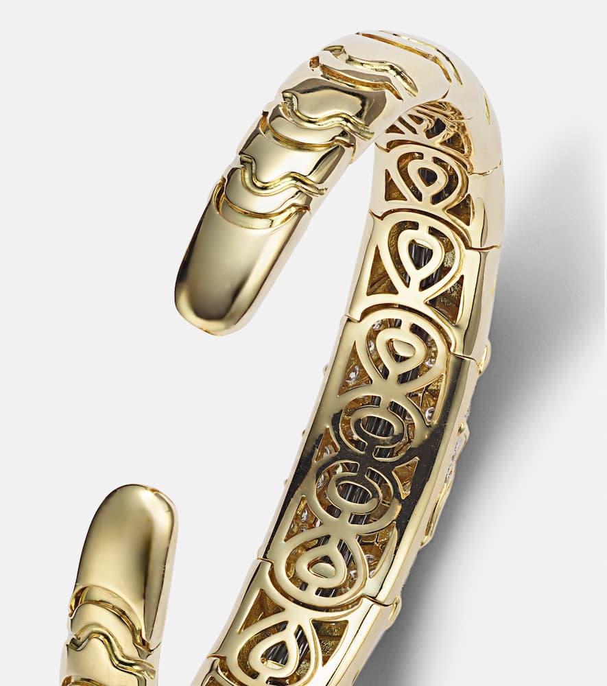 Onda 18kt gold bangle with diamonds