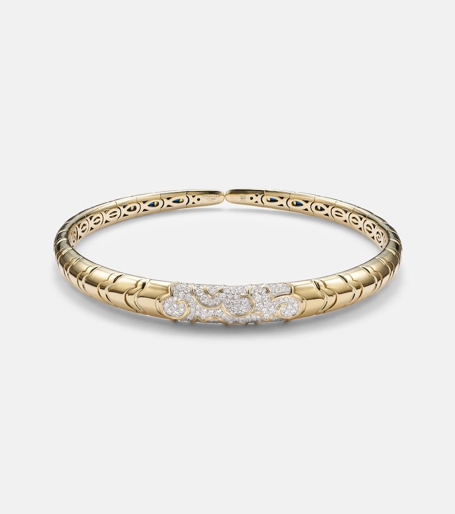 Onda 18kt gold choker with diamonds