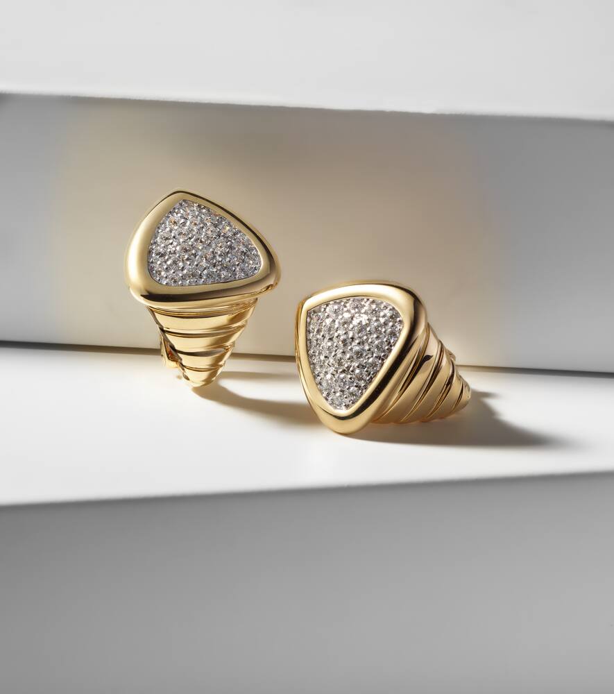 Trisola 18kt gold earrings with diamonds
