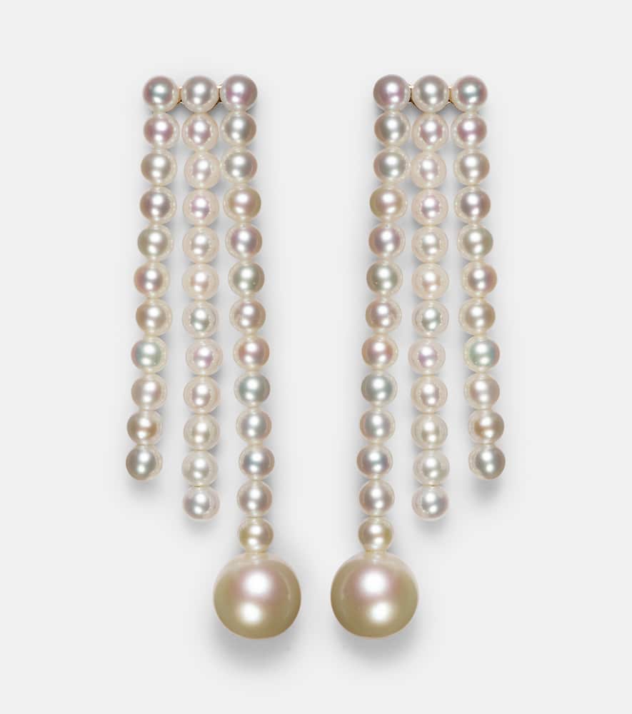 La Valse 14kt gold earrings with pearls