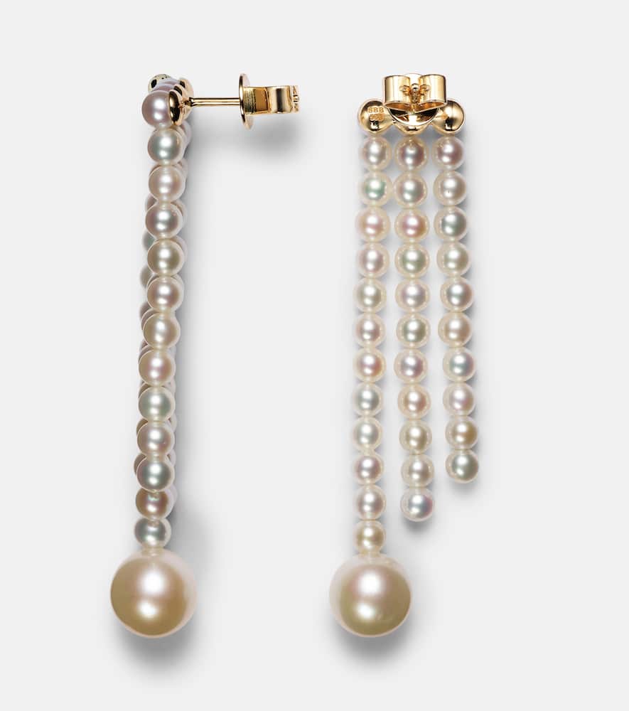 La Valse 14kt gold earrings with pearls