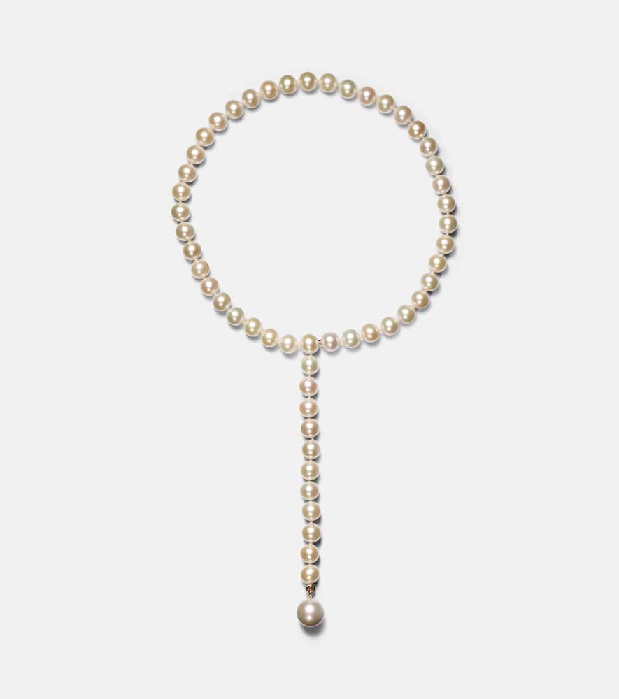 La Belle 14kt gold necklace with pearls