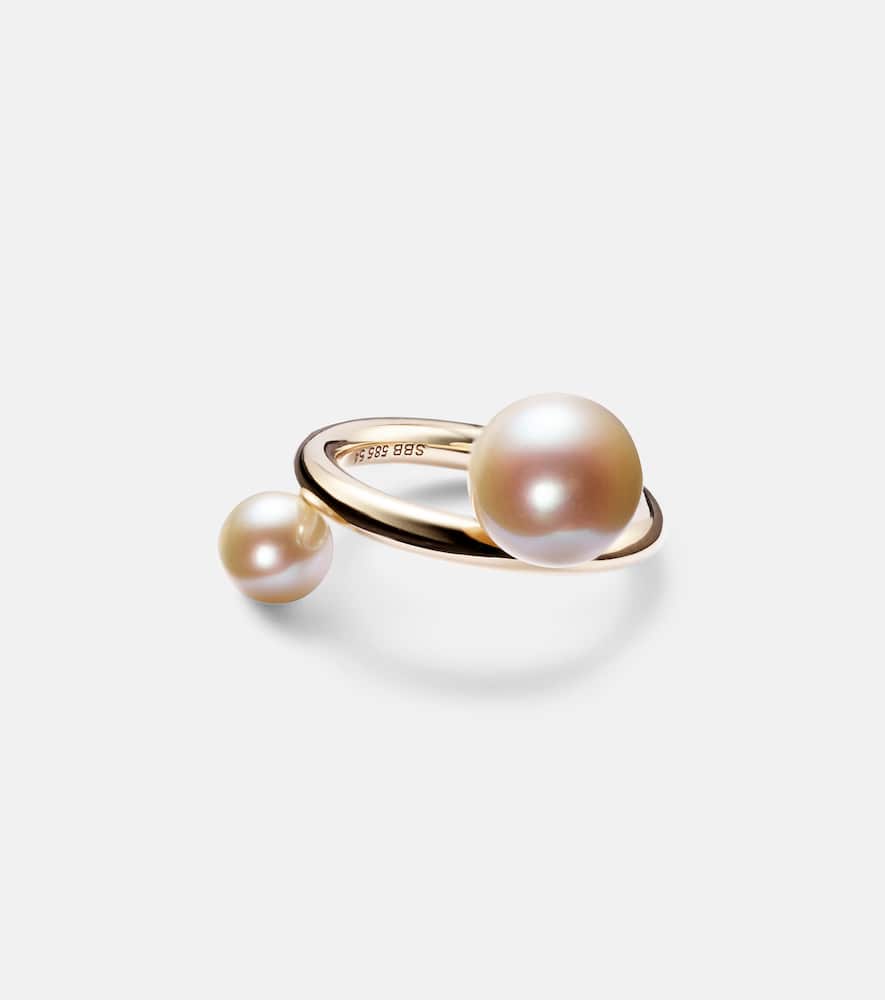 La Grace 14kt gold ring with pearls