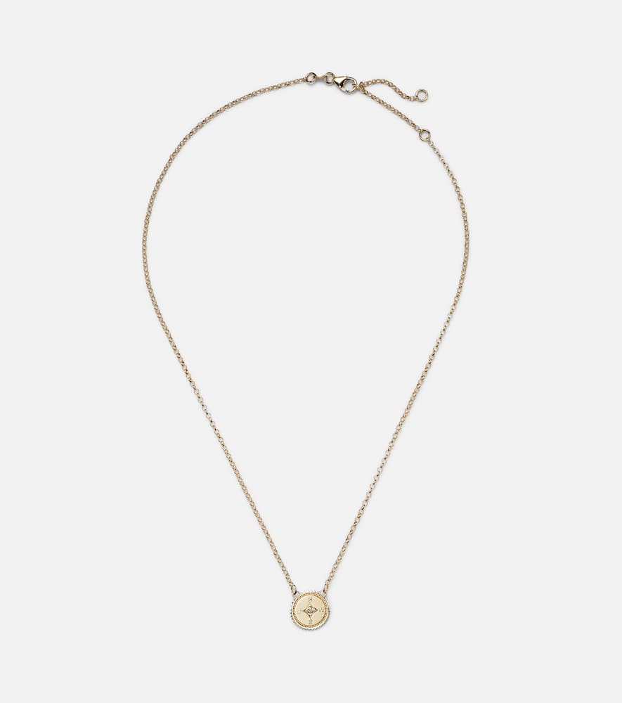 Internal Compass 18kt gold pendant necklace with diamond