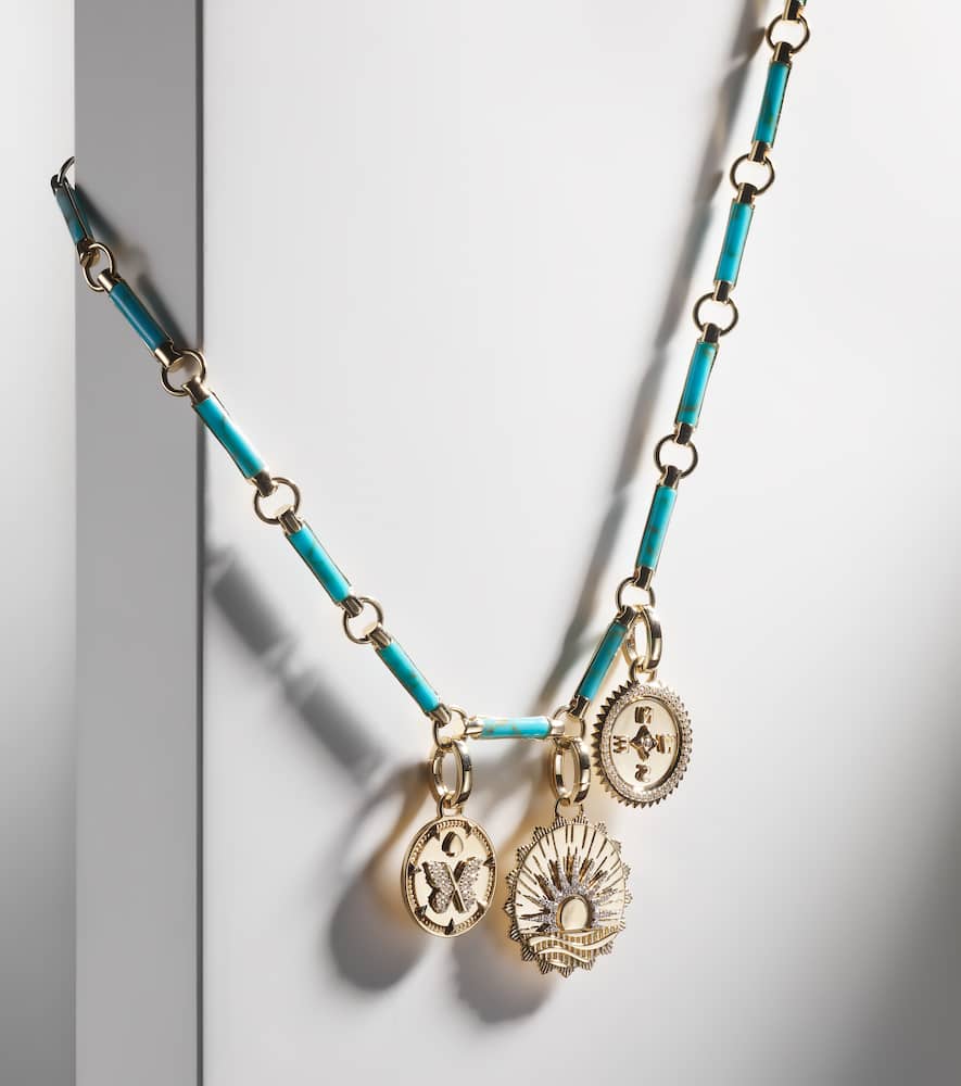 New Beginnings 18kt gold necklace with diamonds