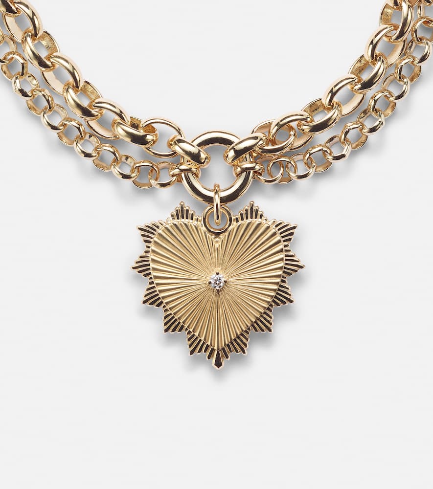 True Love 18kt gold charm bracelet with diamond