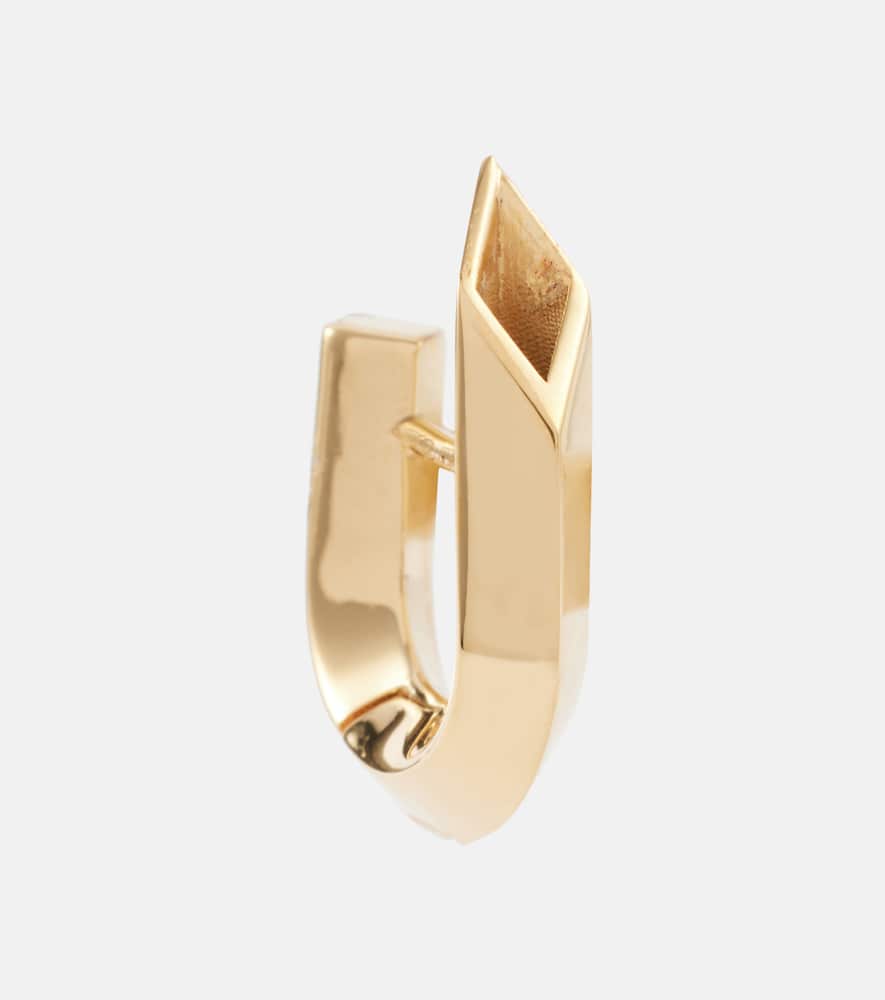 Hollow Spike gold-plated sterling silver earrings