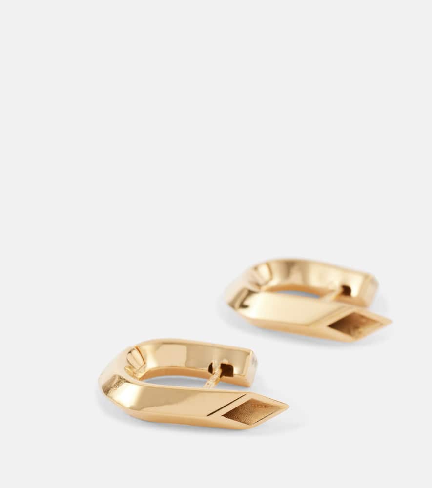 Hollow Spike gold-plated sterling silver earrings