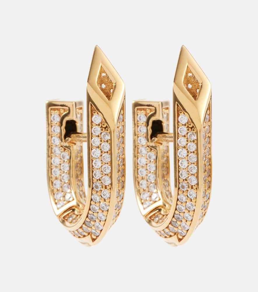 Hollow embellished earrings