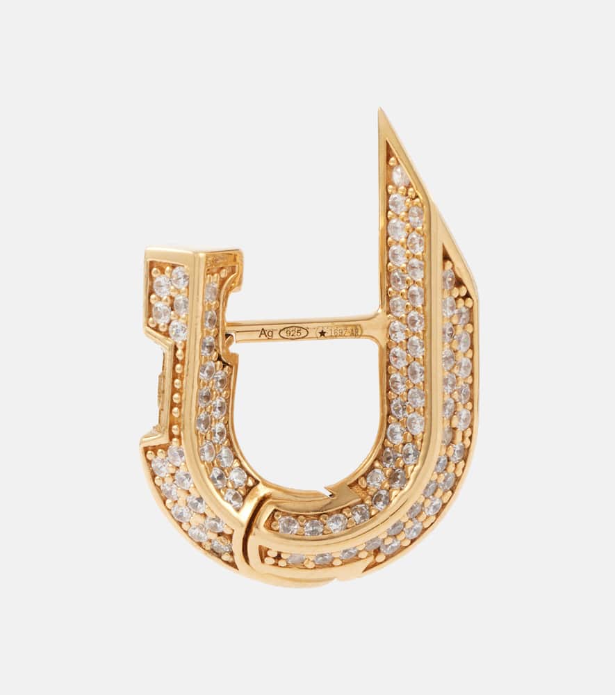 Hollow embellished earrings