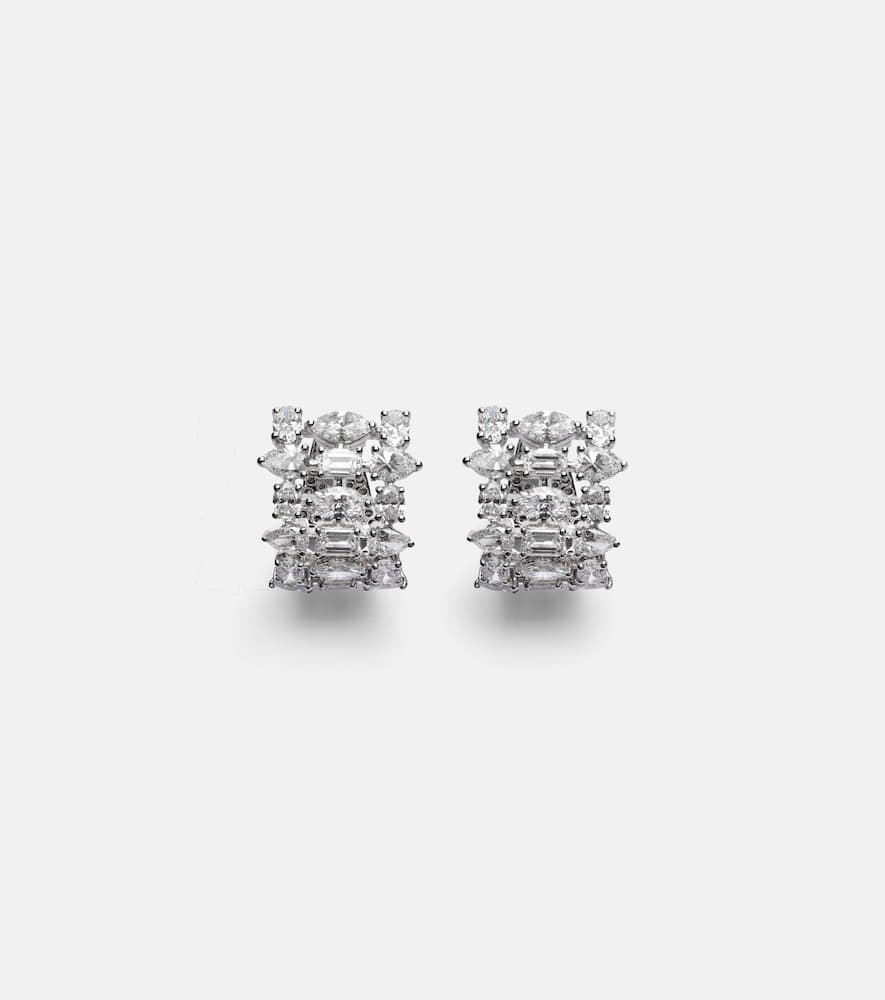Art Deco 18kt white gold earrings with diamonds