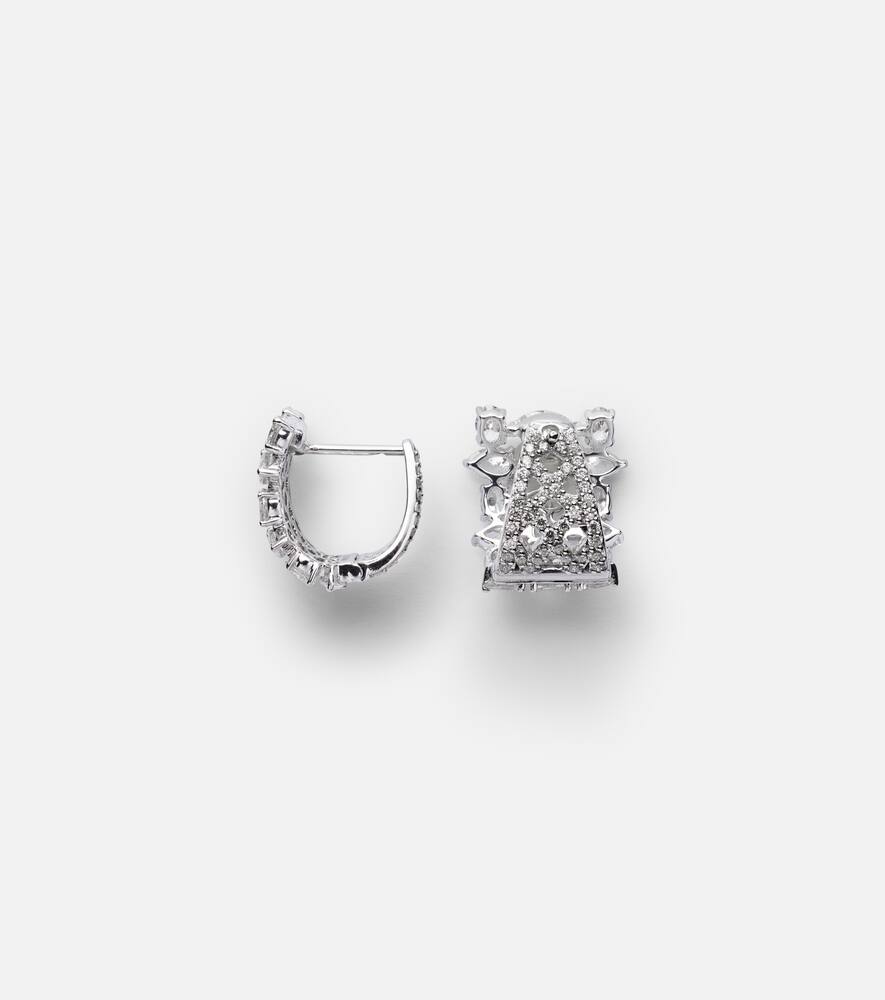Art Deco 18kt white gold earrings with diamonds