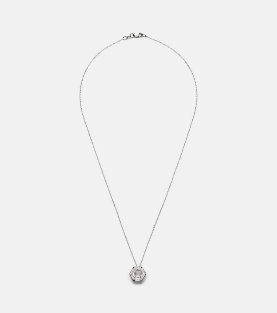 Nut Pendant 18kt white gold necklace with diamonds
