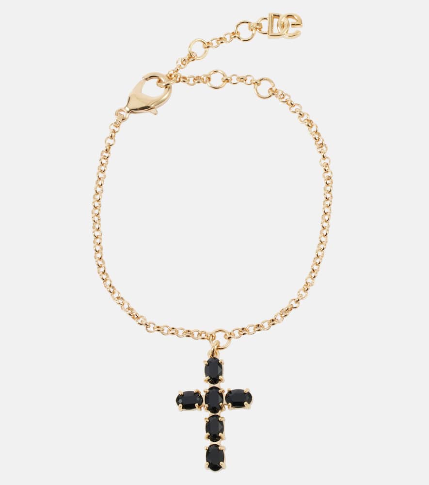 Cross crystal-embellished bracelet