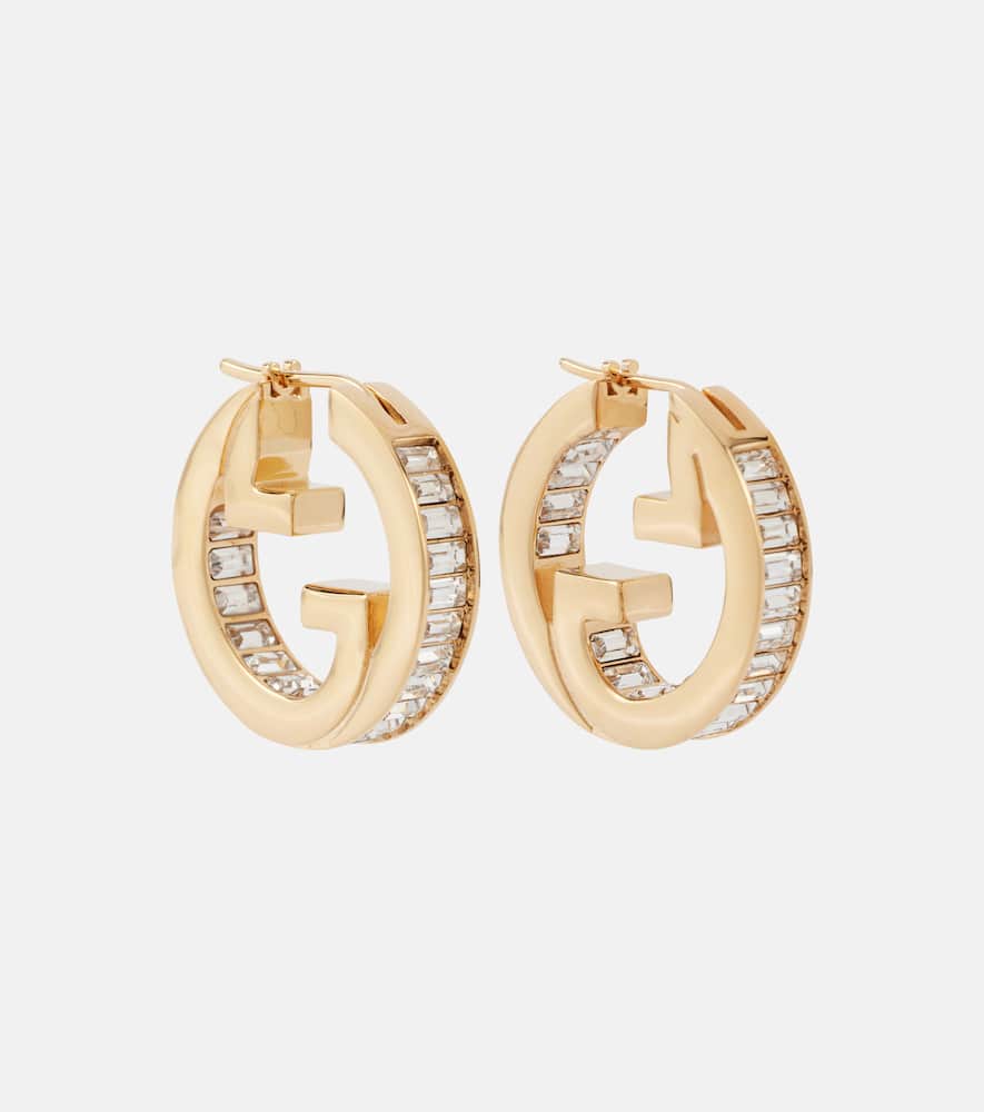 Blondie embellished hoop earrings