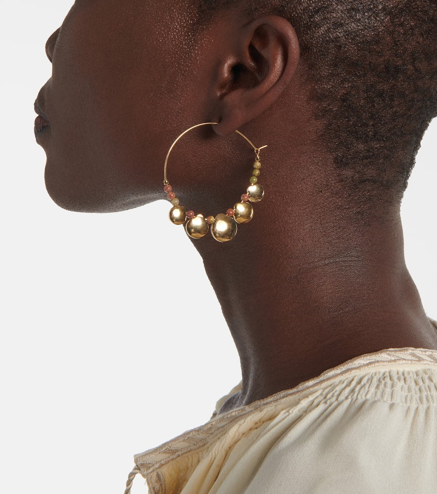 Adriel beaded hoop earrings