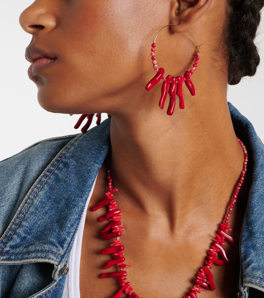 Jolana embellished hoop earrings