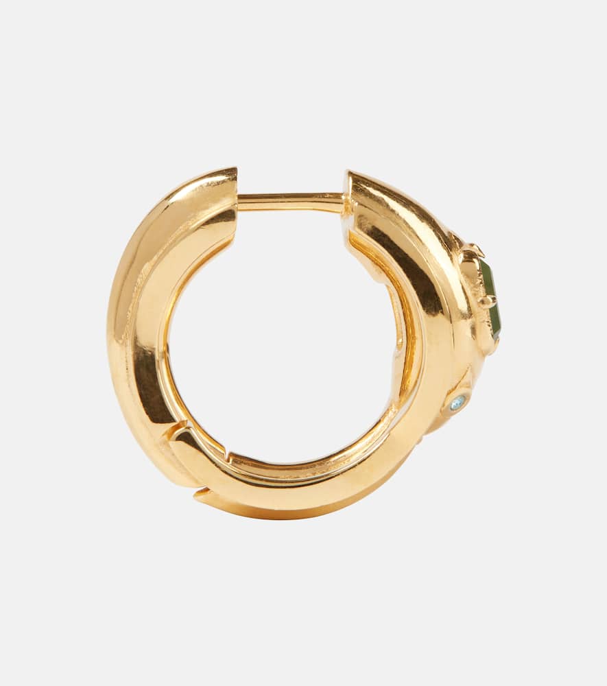 Snake sterling silver hoop earrings