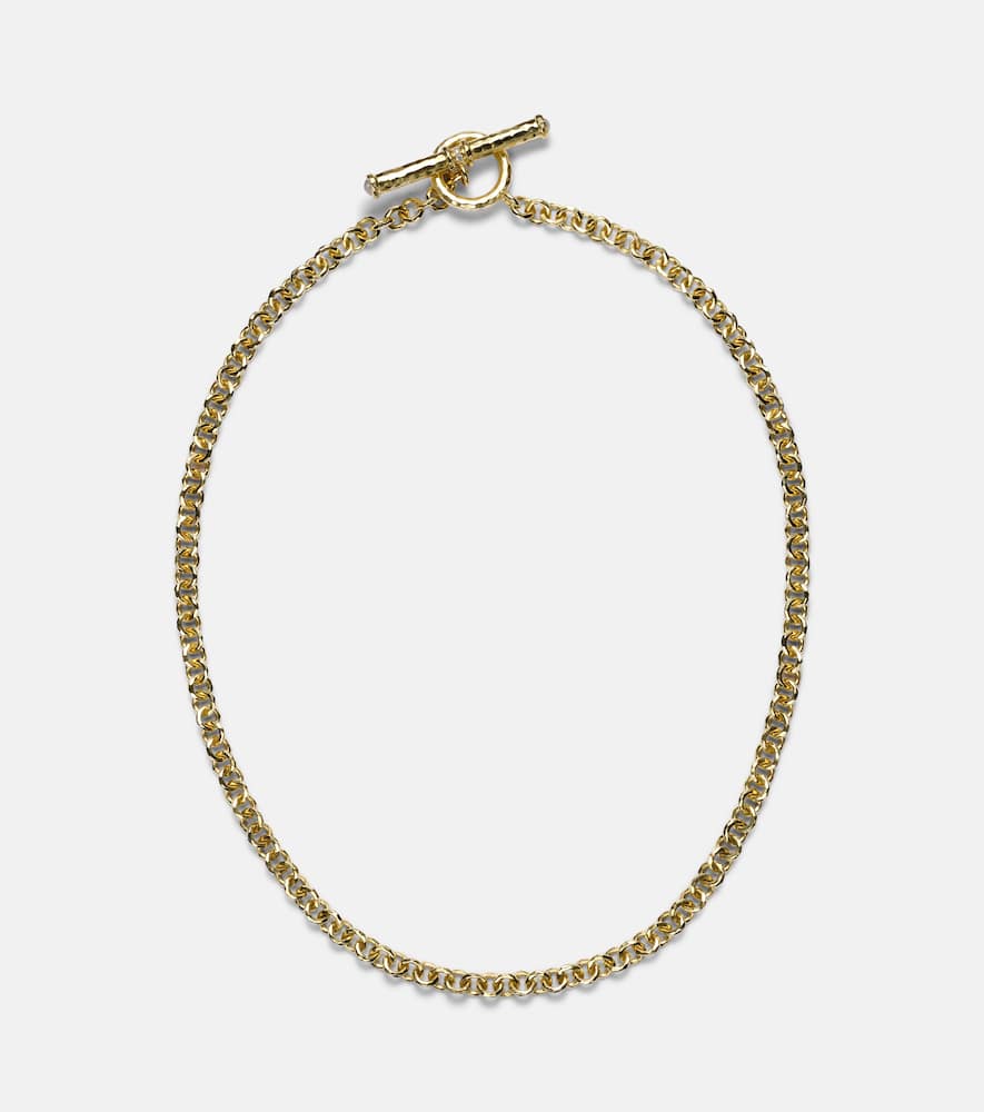 The Lower Coast 18kt gold chain necklace with diamonds and pearls