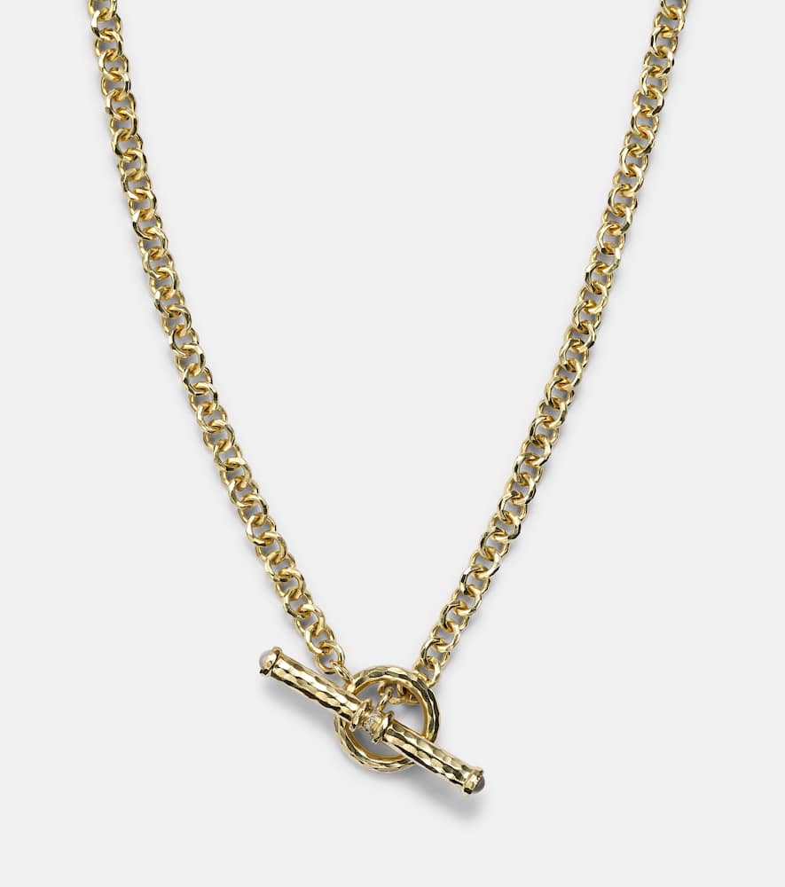 The Lower Coast 18kt gold chain necklace with diamonds and pearls