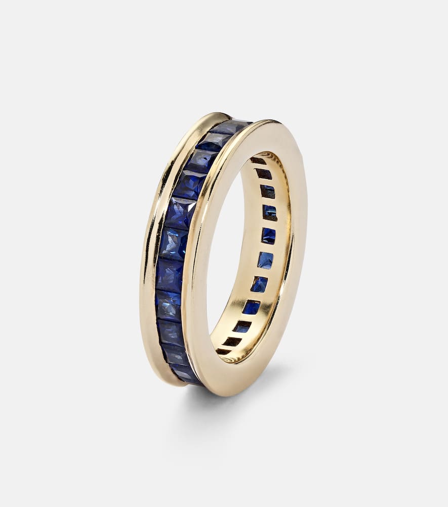 Ivy Eternity 18kt gold ring with sapphire