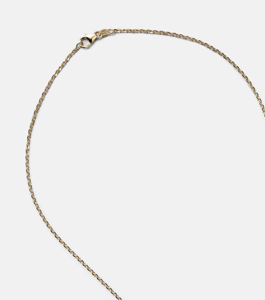 18kt gold pendant necklace with sapphire and diamonds