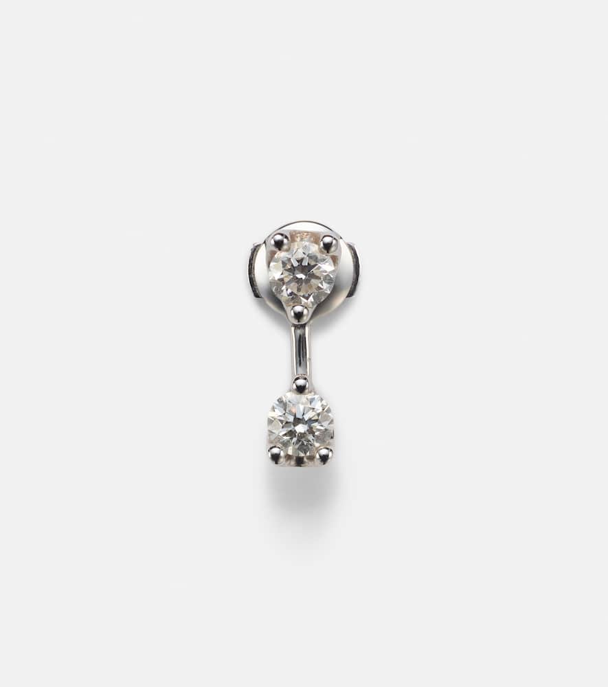 18kt white gold single earring with diamonds
