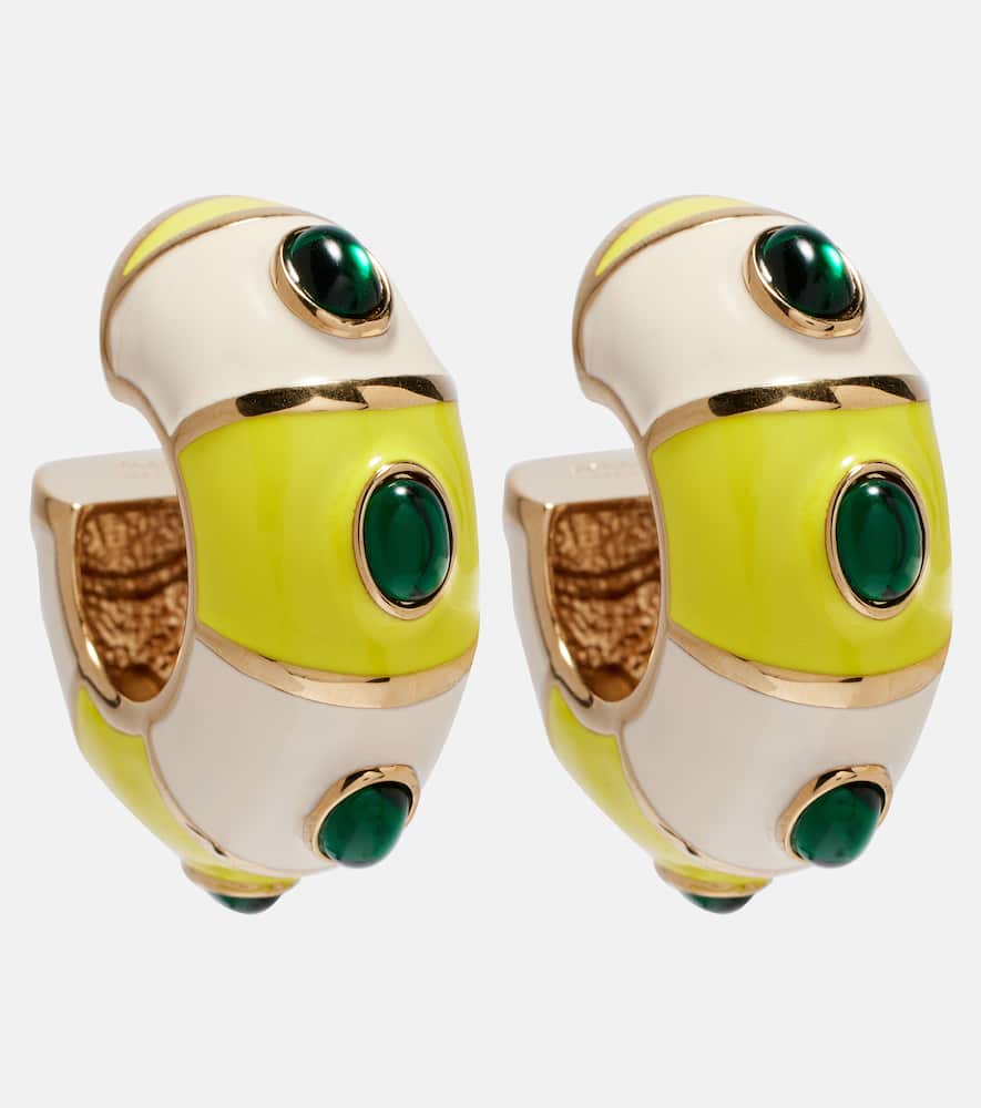 Rayures embellished hoop earrings