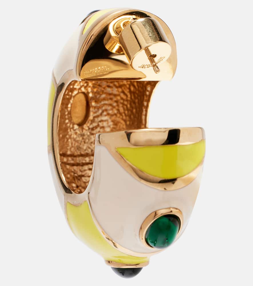 Rayures embellished hoop earrings