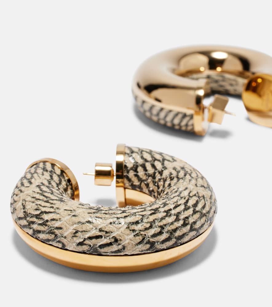 The Mojave snake-effect hoop earrings