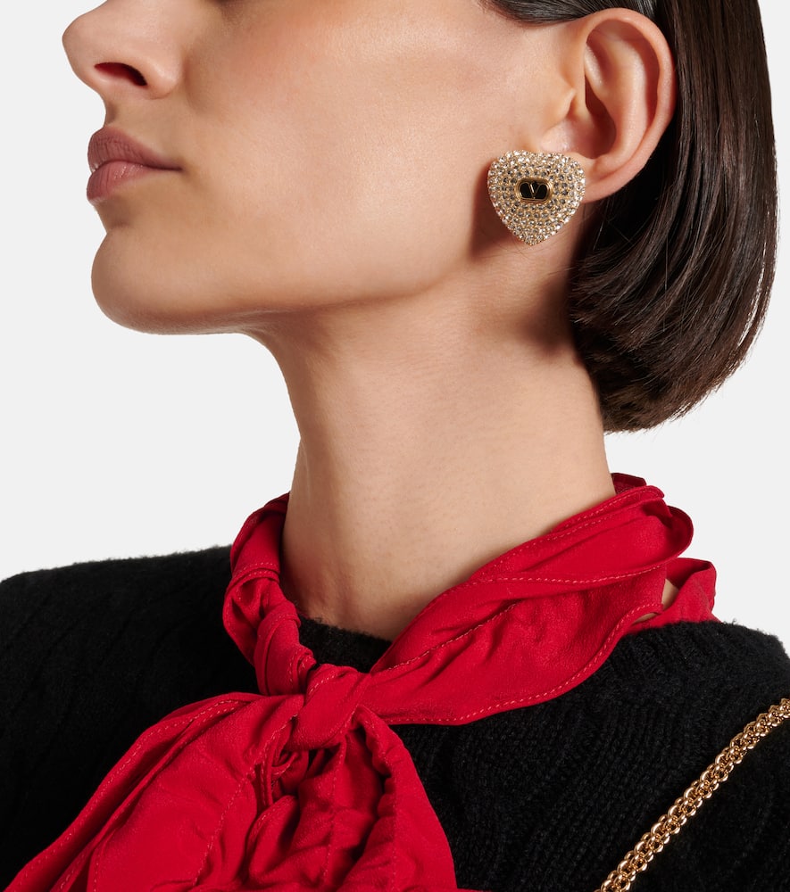 Cuore XS embellished stud earrings